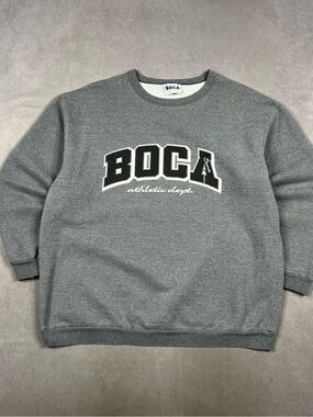 BOCA Men's Gray Crewneck Sweatshirt with Varsity Logo